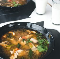 recette soupe miso porc haricots verts